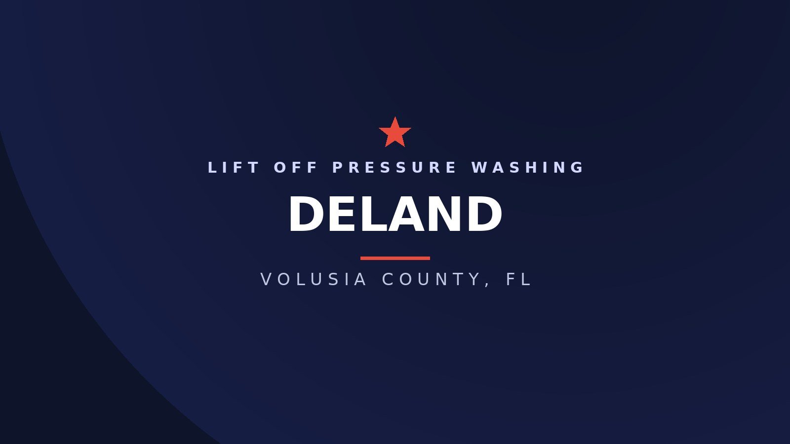 Pressure washing a home in DeLand, Florida