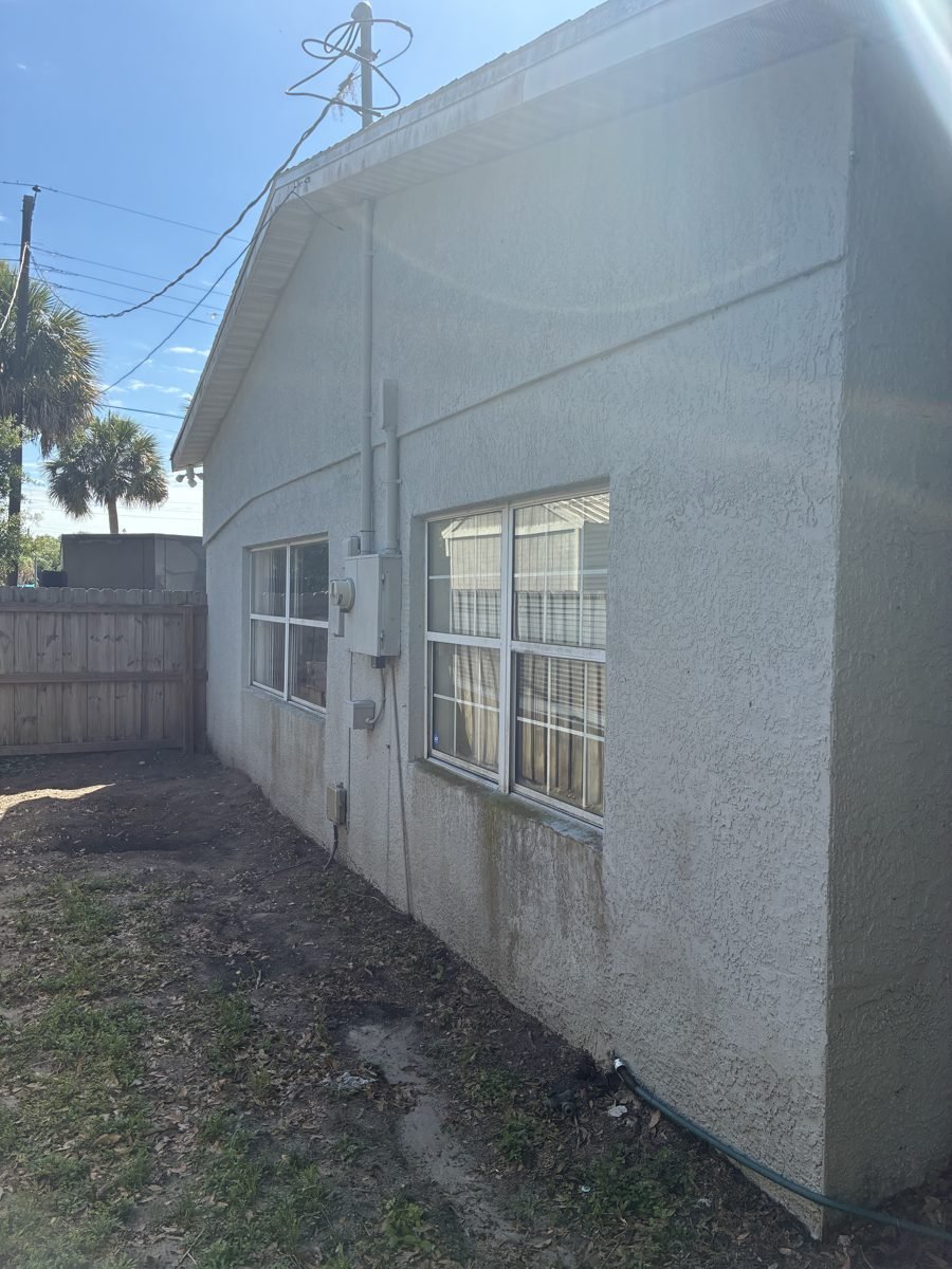 House exterior before washing