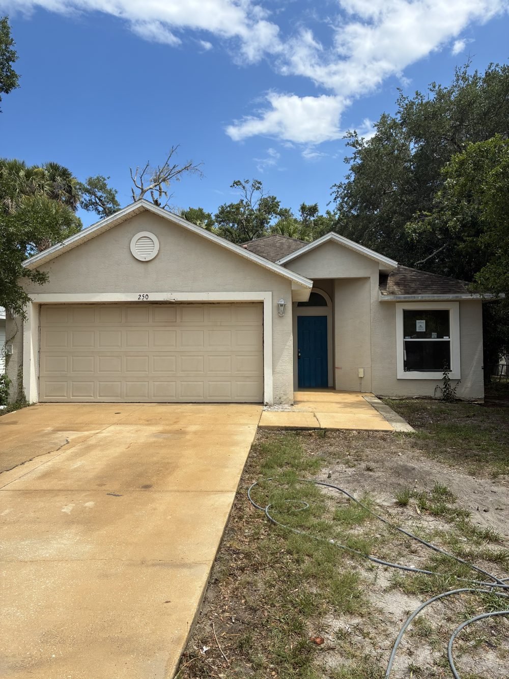 Freshly washed single-story home in Volusia County