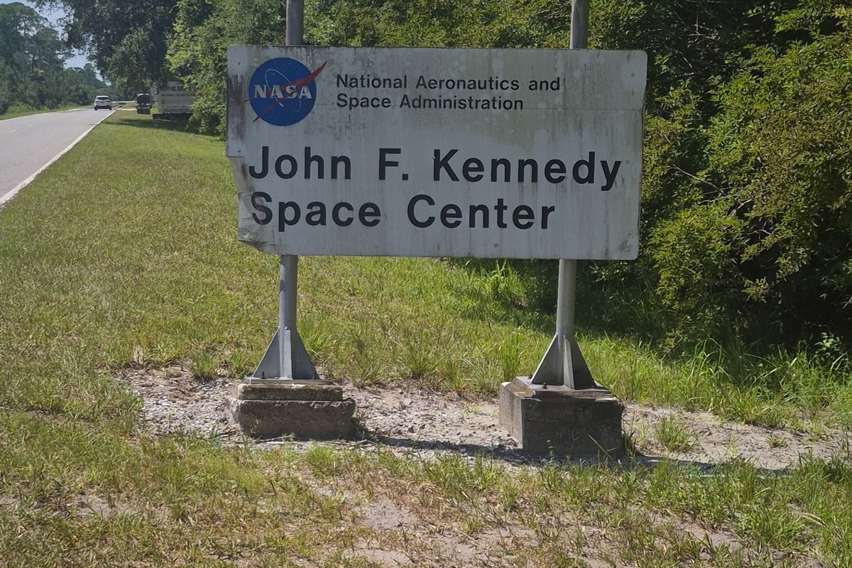John F. Kennedy Space Center sign near Titusville